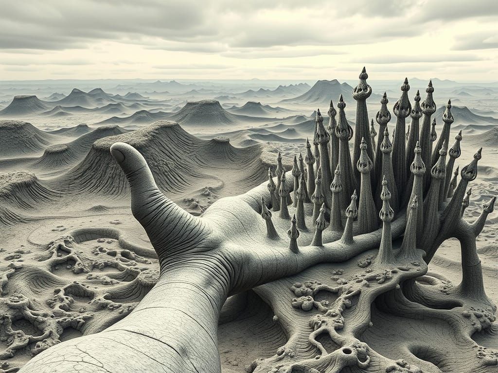 Intricate Fractal Landscapes with Escher-Inspired, Hyper-Rea...