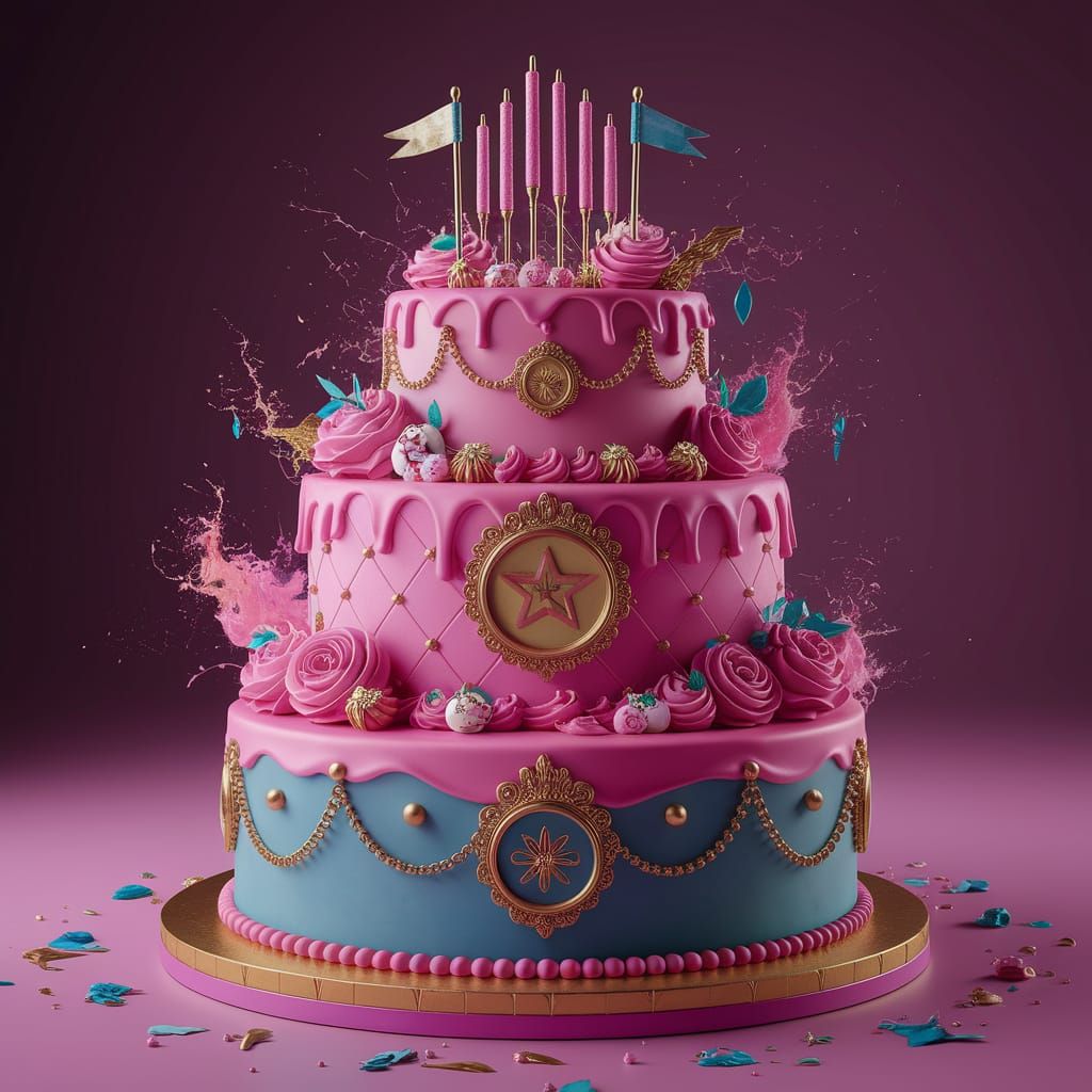 Sweet Sixteen Cake: Detailed Fantasy Concept Art