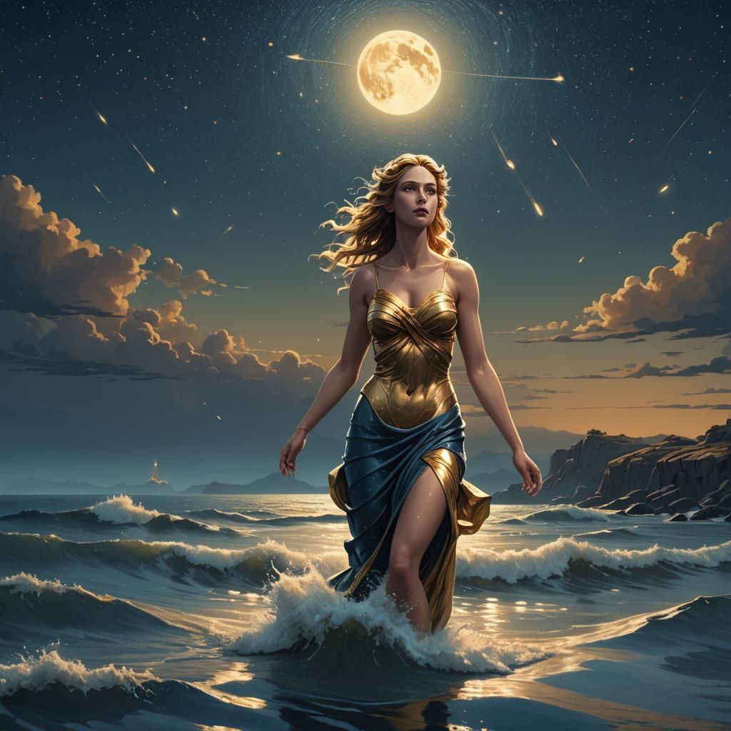 Aphrodite Rising: Hyper-Realistic Olympian Goddess