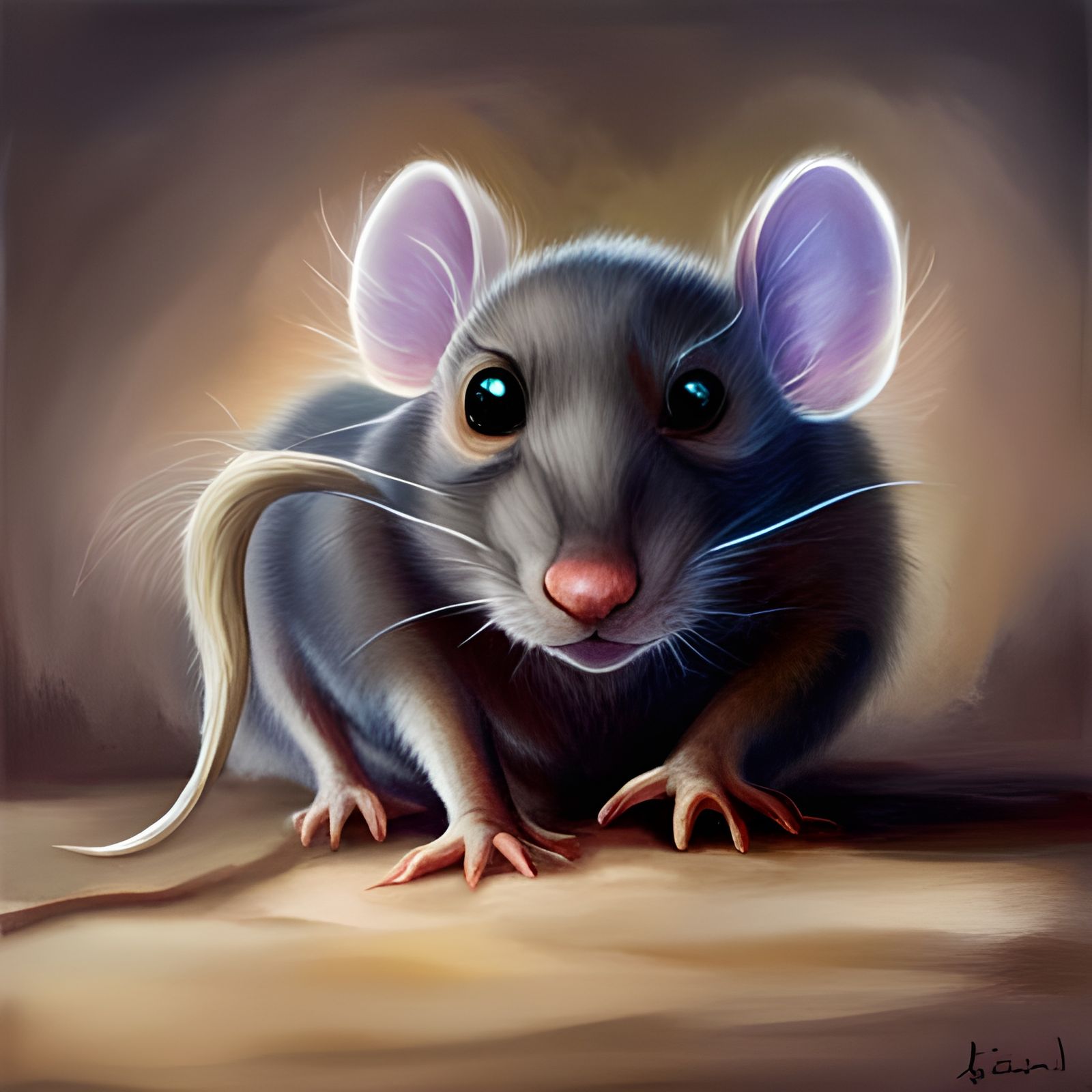 Cyber Rat in Cyberpunk Style