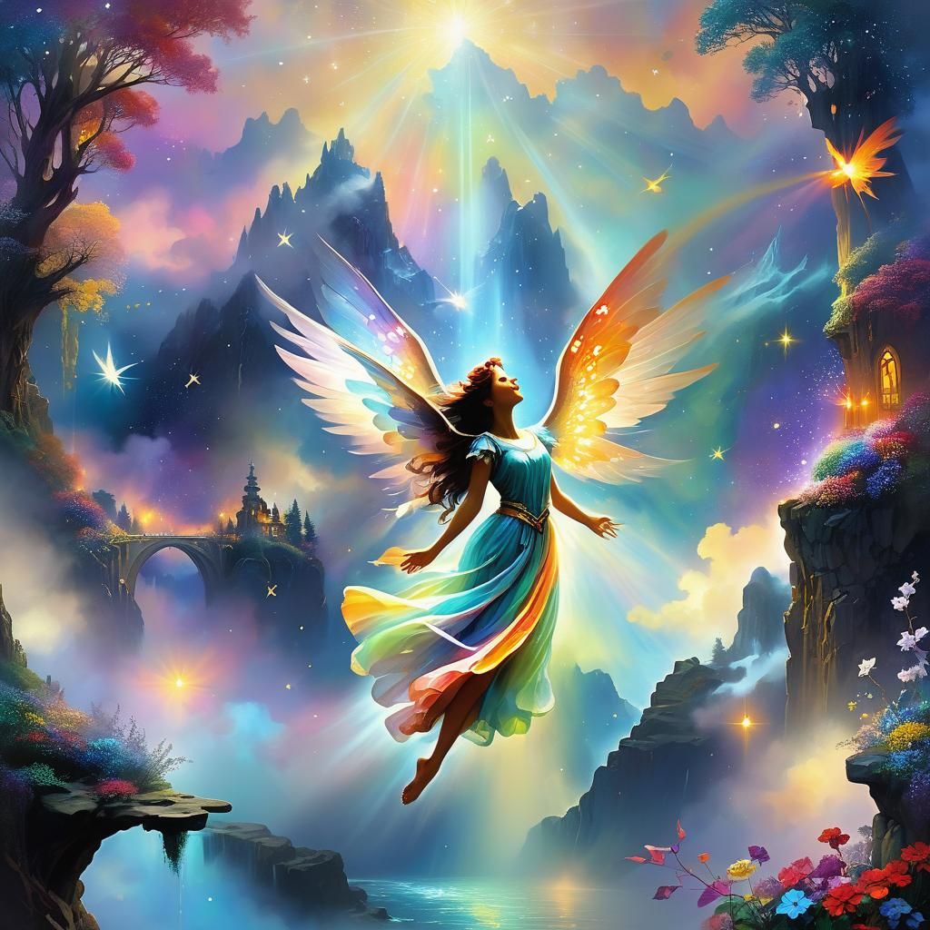 Chromatic Surrealism: Wings of Change in Ethereal Fantasy