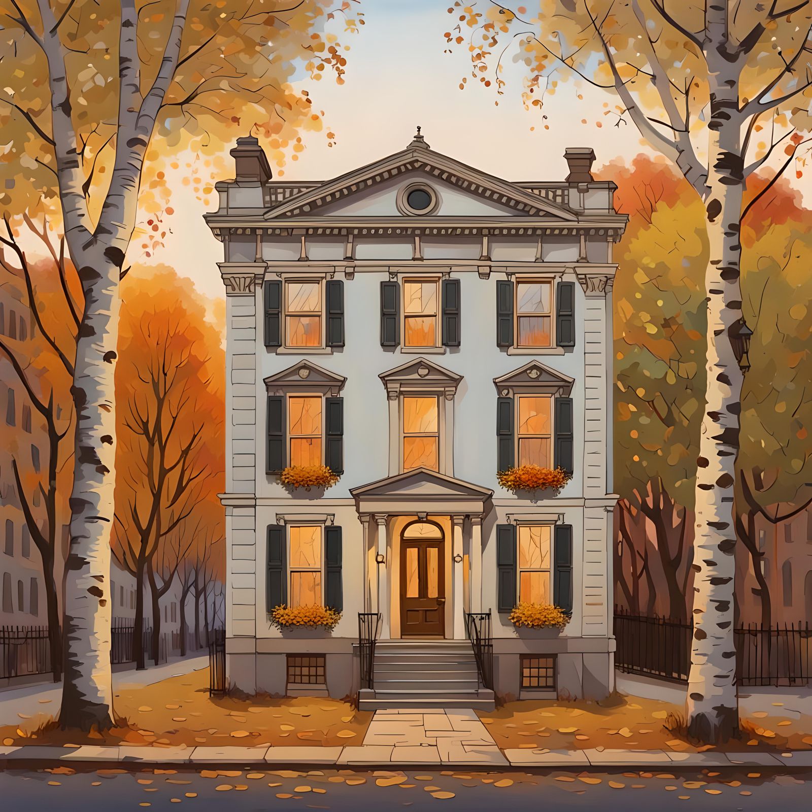 Federal Building in Philadelphia: Gouache Architectural Sket...