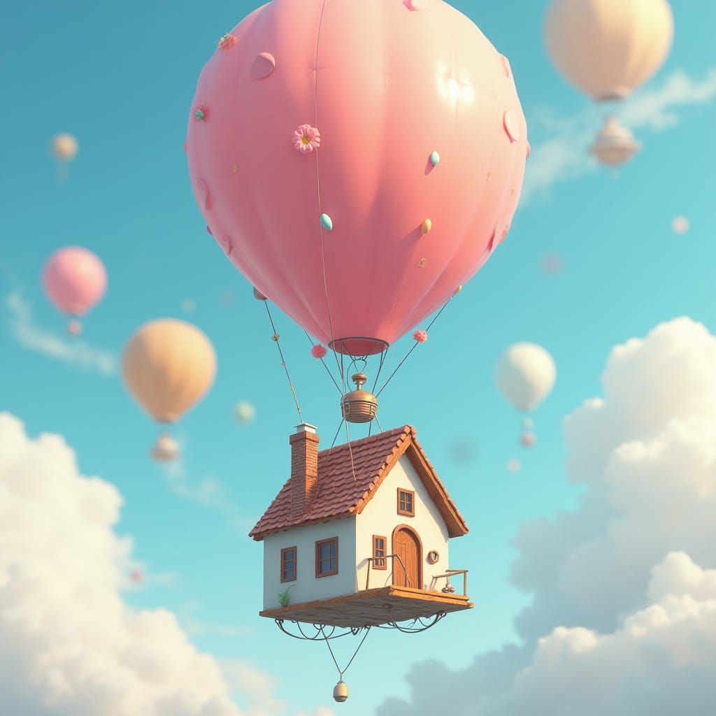 House Aloft: Balloons Carry Home to the Sky