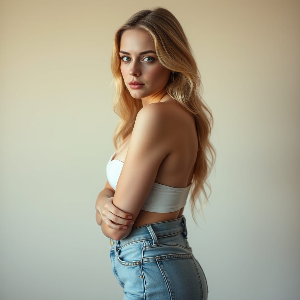 Melancholic Beauty in Golden Light