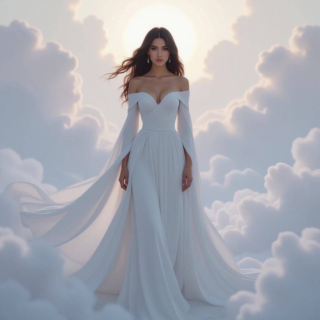 Mystical Woman in Ethereal Landscape