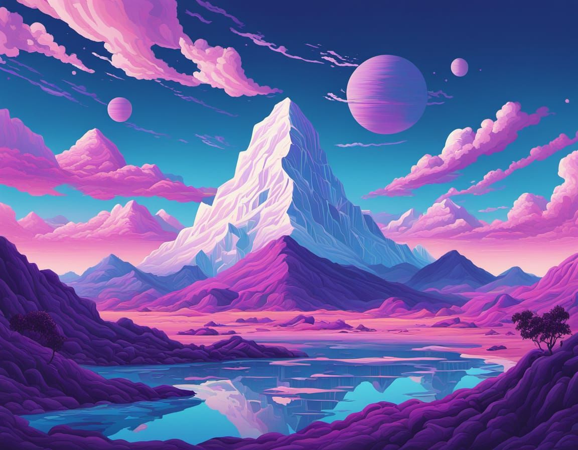 Valhalla Breaker Bay Abstract Surrealism Painting