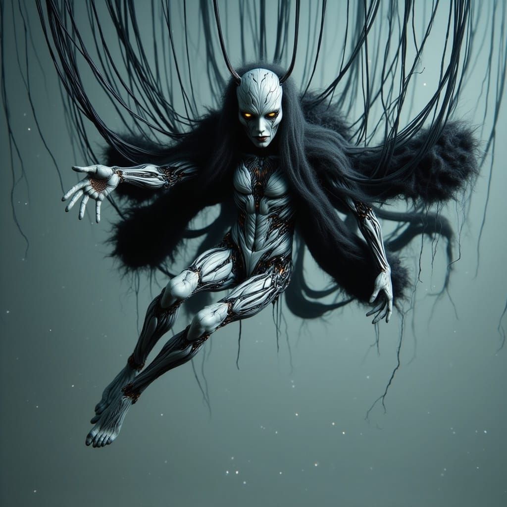 Ominous Surreal Felted Wool Art