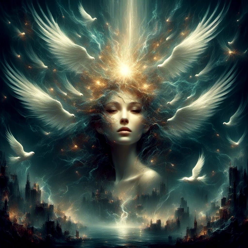 Dream with the feathers of Angels stuffed beneath your Head