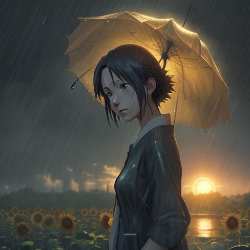 Sunflower in Rain, Anime Key Visual