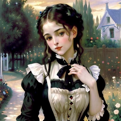 Gothic Victorian Cottage in Golden Hour Light