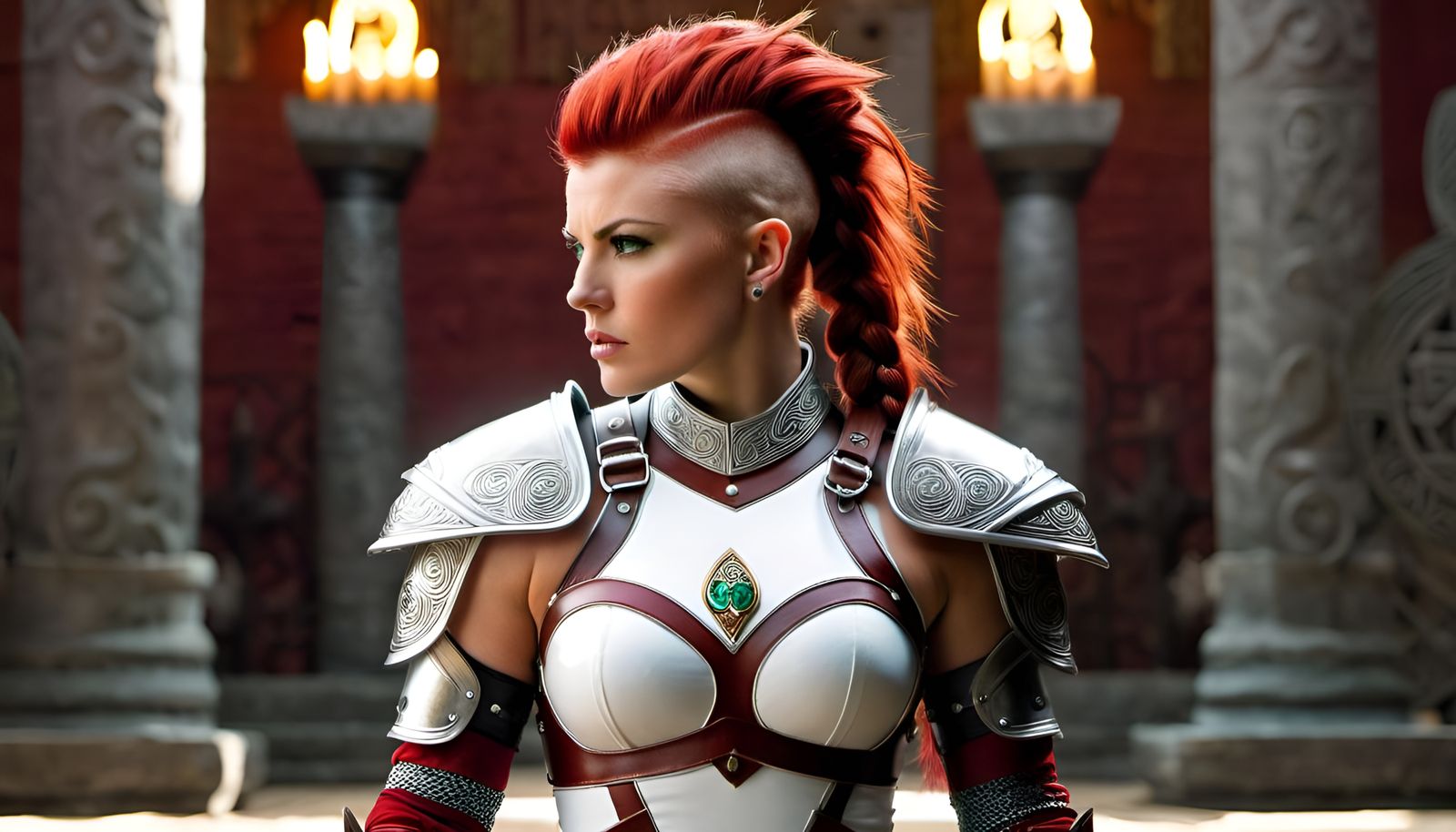 Female Celtic Warrior in Prayer