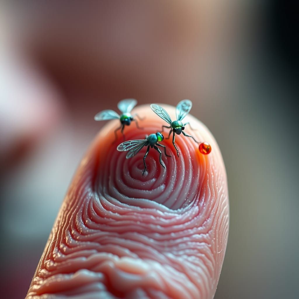 Microscopic Creatures Thrive in Photorealistic Fingerprints