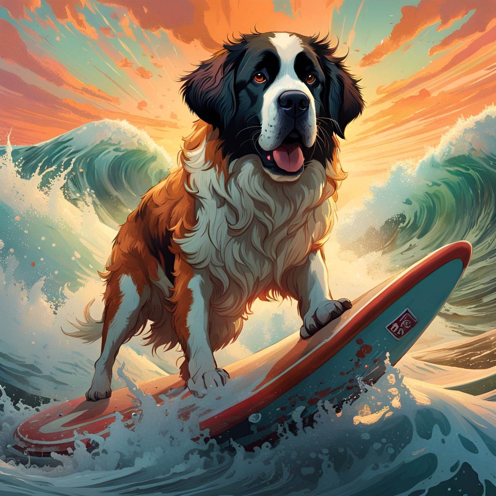 St. Bernard surfer