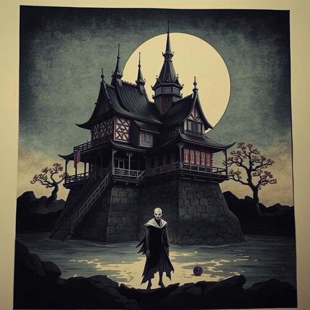 Nosferatu in Ukiyo-e Style Painting