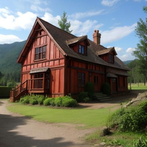 Rustic Weathered Barn in Rural Setting