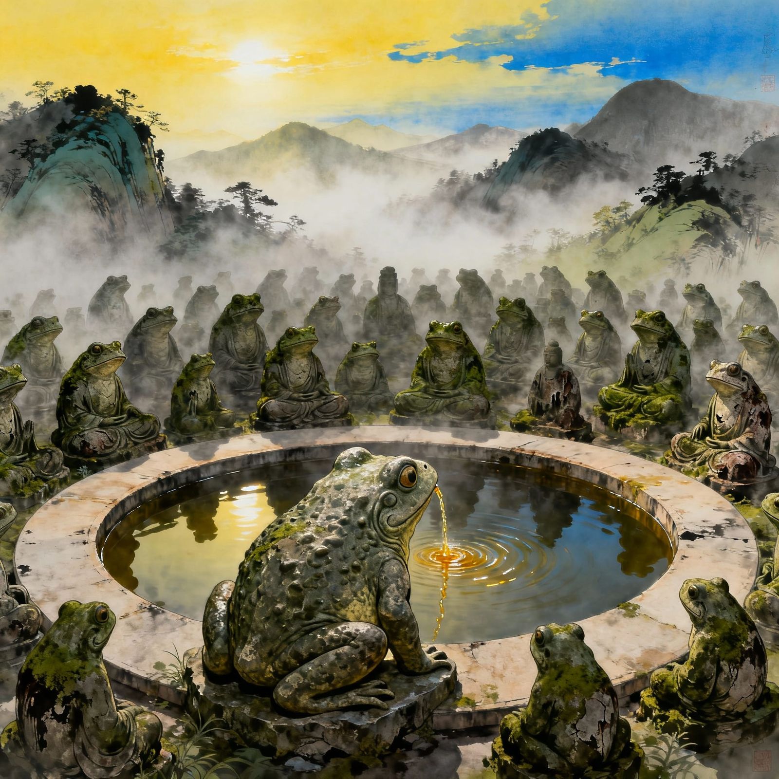 Sacred Oil Spring Concept Art on Mount Myōboku
