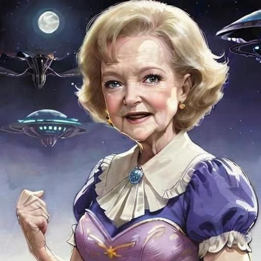 Futuristic Alien Spacecraft in Deep Space