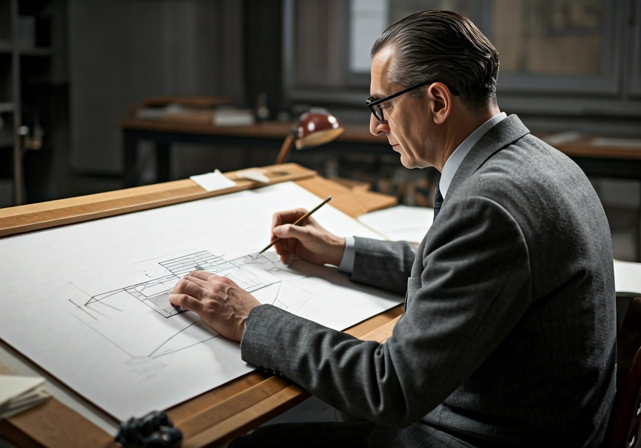 Le Corbusier Designs a Futuristic Building