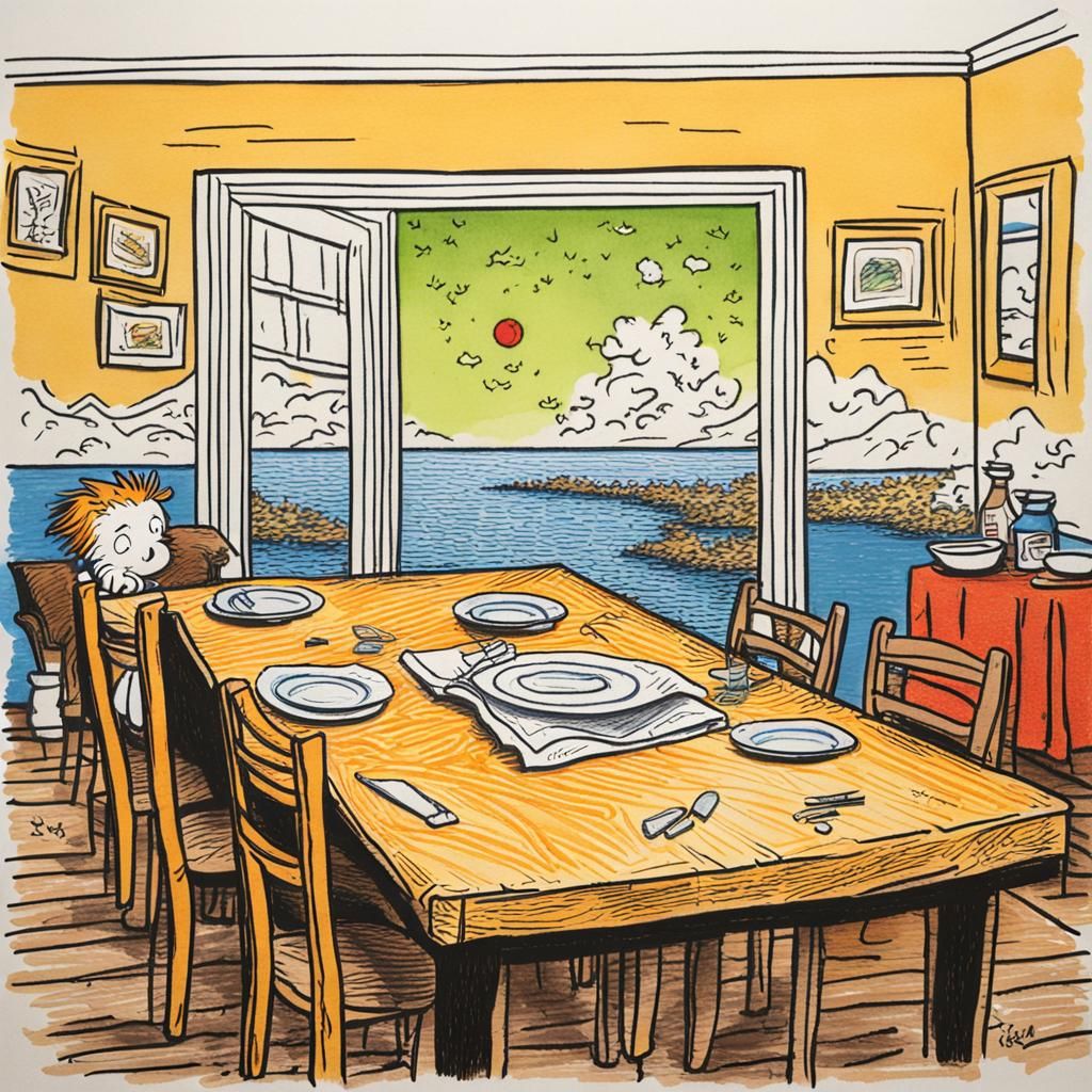 Heartbreaking Goodbye Note in Calvin and Hobbes Style