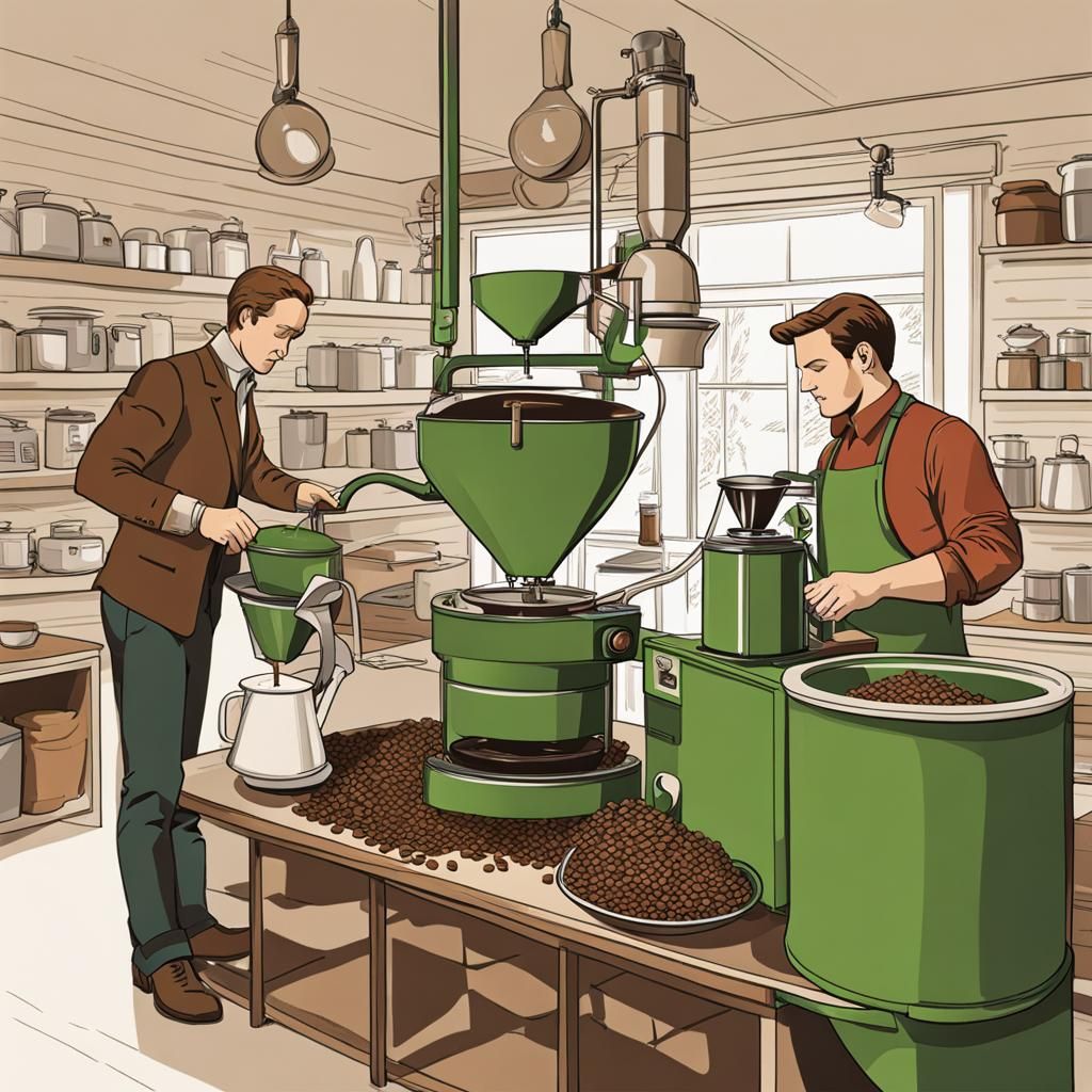 Giesen Coffee Roaster: Detailed Sketch-Up Style Drawing