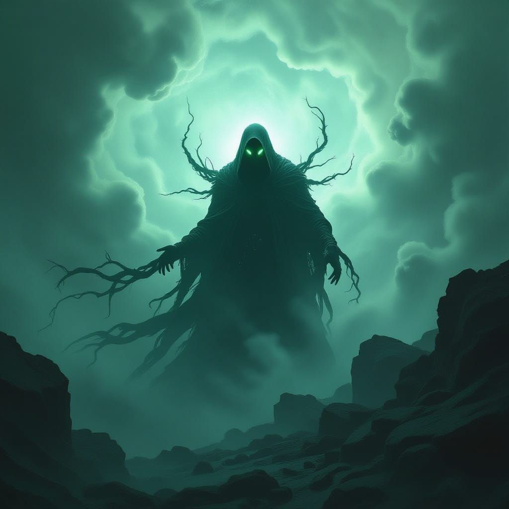 Cosmic Horror Entity Emerges From Nebula