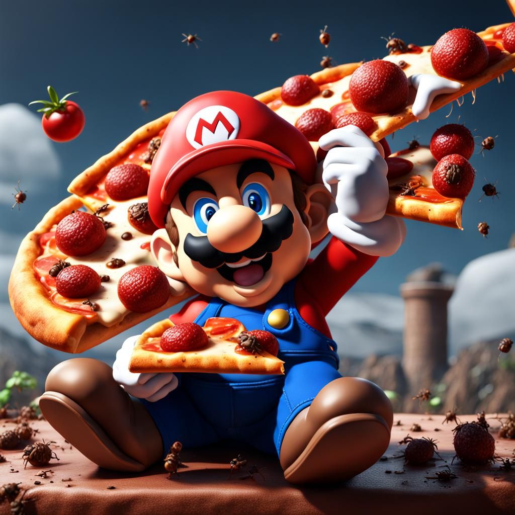 Mario's Ant Pizza: Detailed Matte Painting