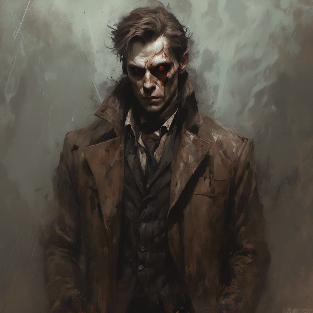 Sinister Portrait of German Man in Fog