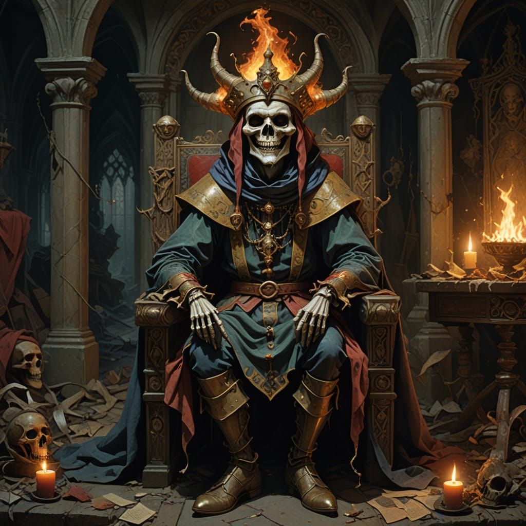 Twisted Jester Portrait in Dark Fantasy Style