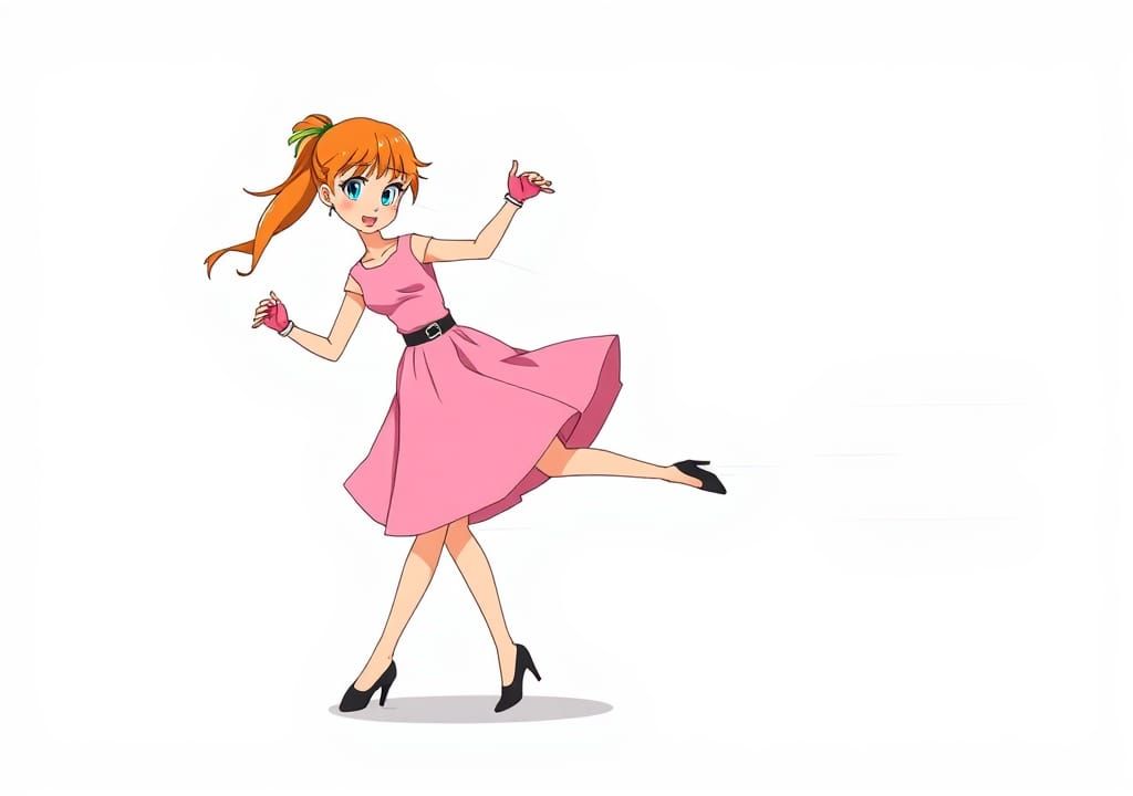 Fast-Paced Tap Dancer in Cartoon Style