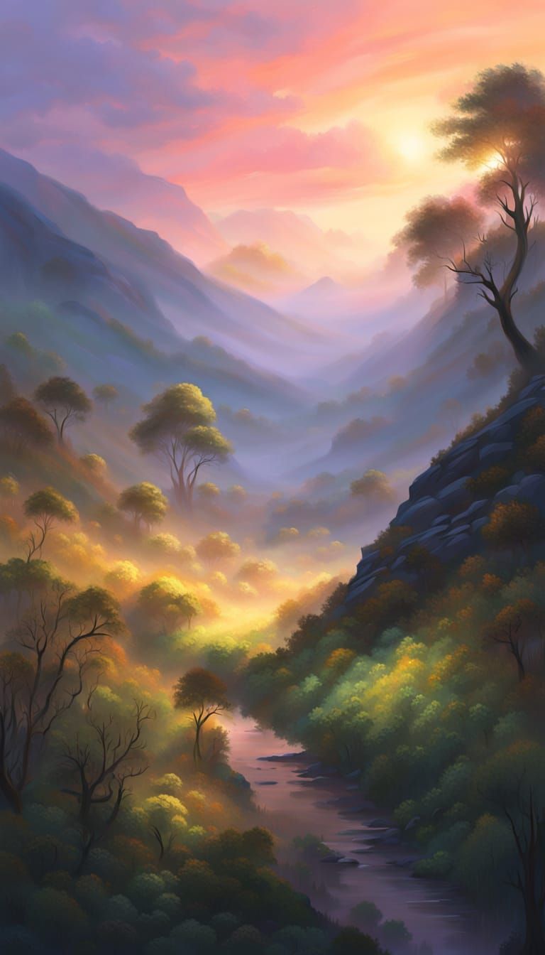 Evening Valley, Effervescent (Carienscreations's 🔠 🔠 🔠 ❓❓...