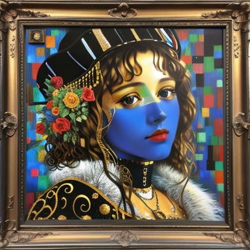 Klimt-Inspired 3D Masterpiece with Acrylic and Spray Paint