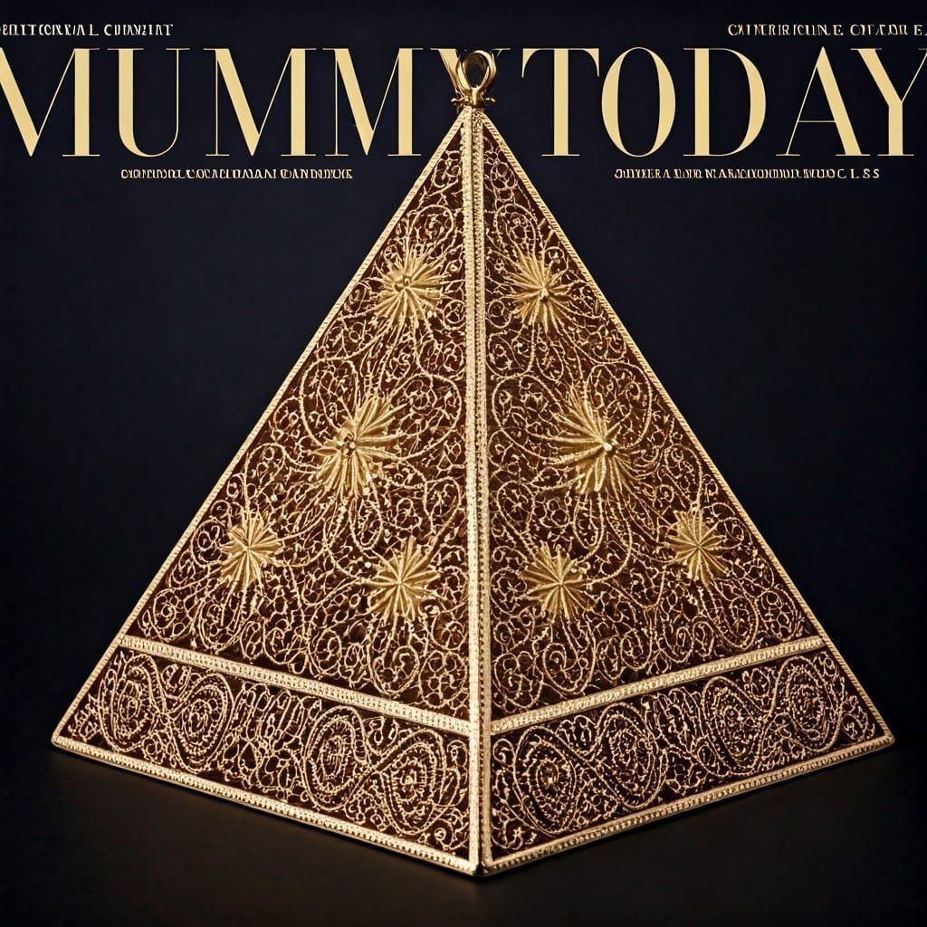 Magazine Cover Editorial Portrait with Lace and Pyramid