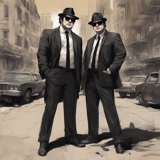 Blues Brothers in Dark Fantasy Style