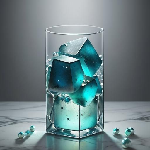 Sinister Composition of Glass and Ice with Pearls