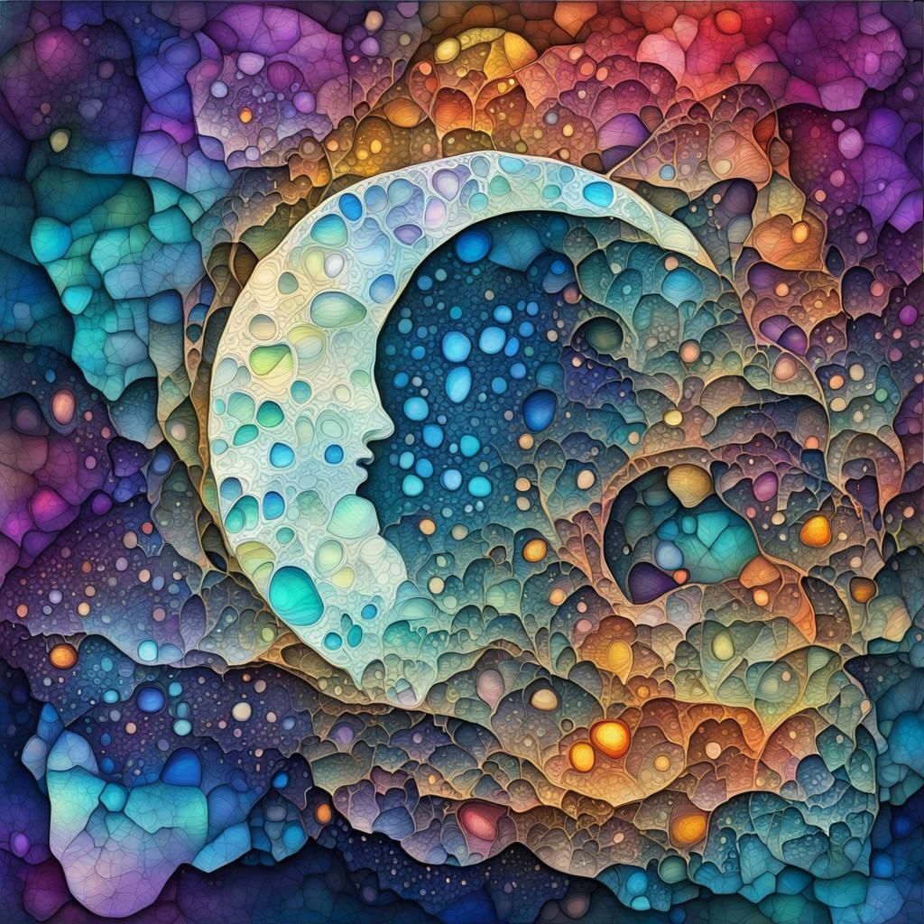 Crackled moon 02