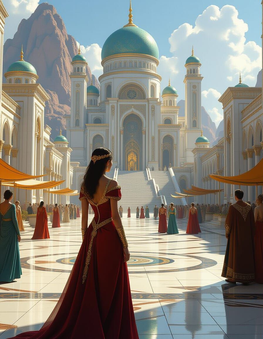 Atlantis Awakening: Grand Square Matte Painting