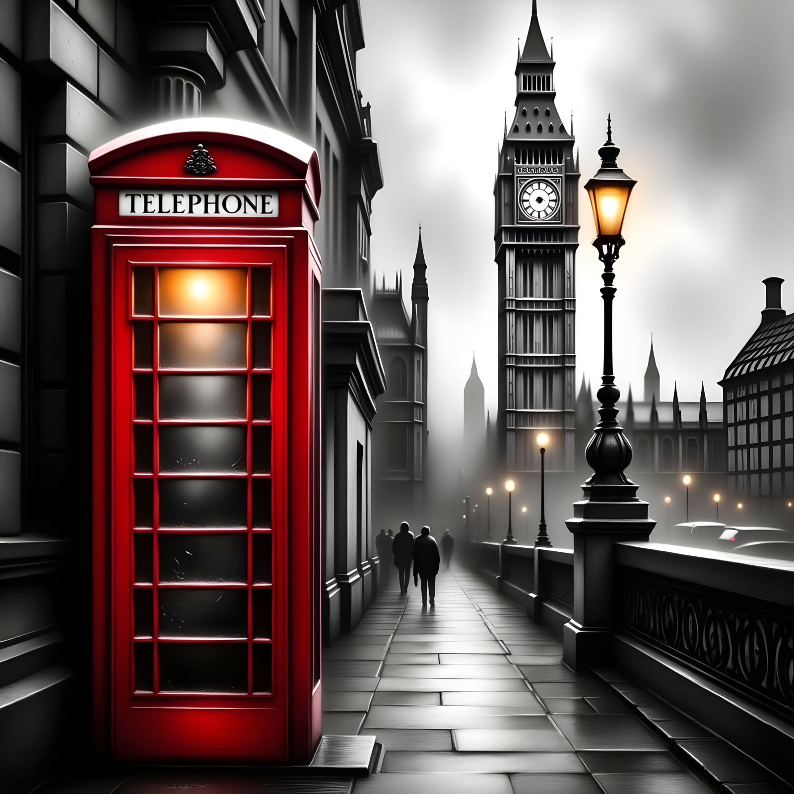 London in Black and White: Classic Scene