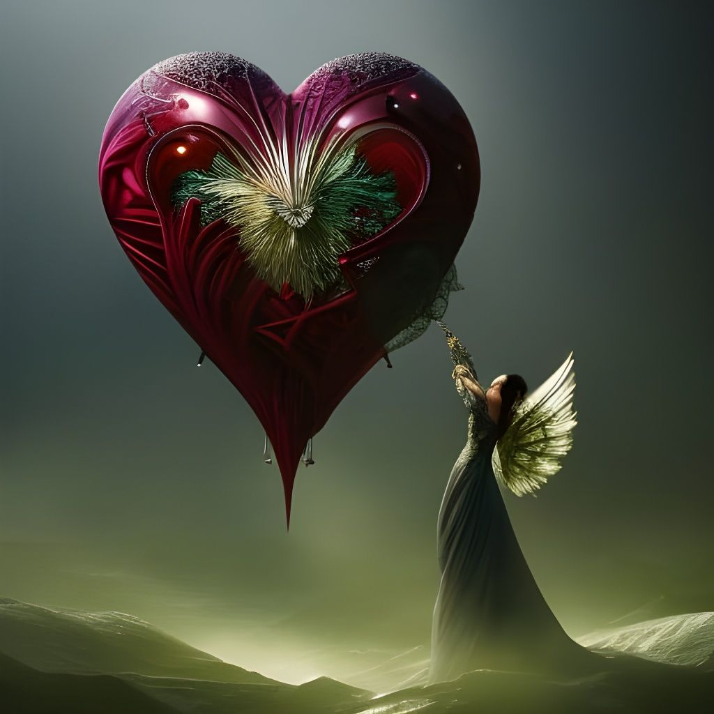 Glass Heart: A Neosurrealist Illustration of Loss