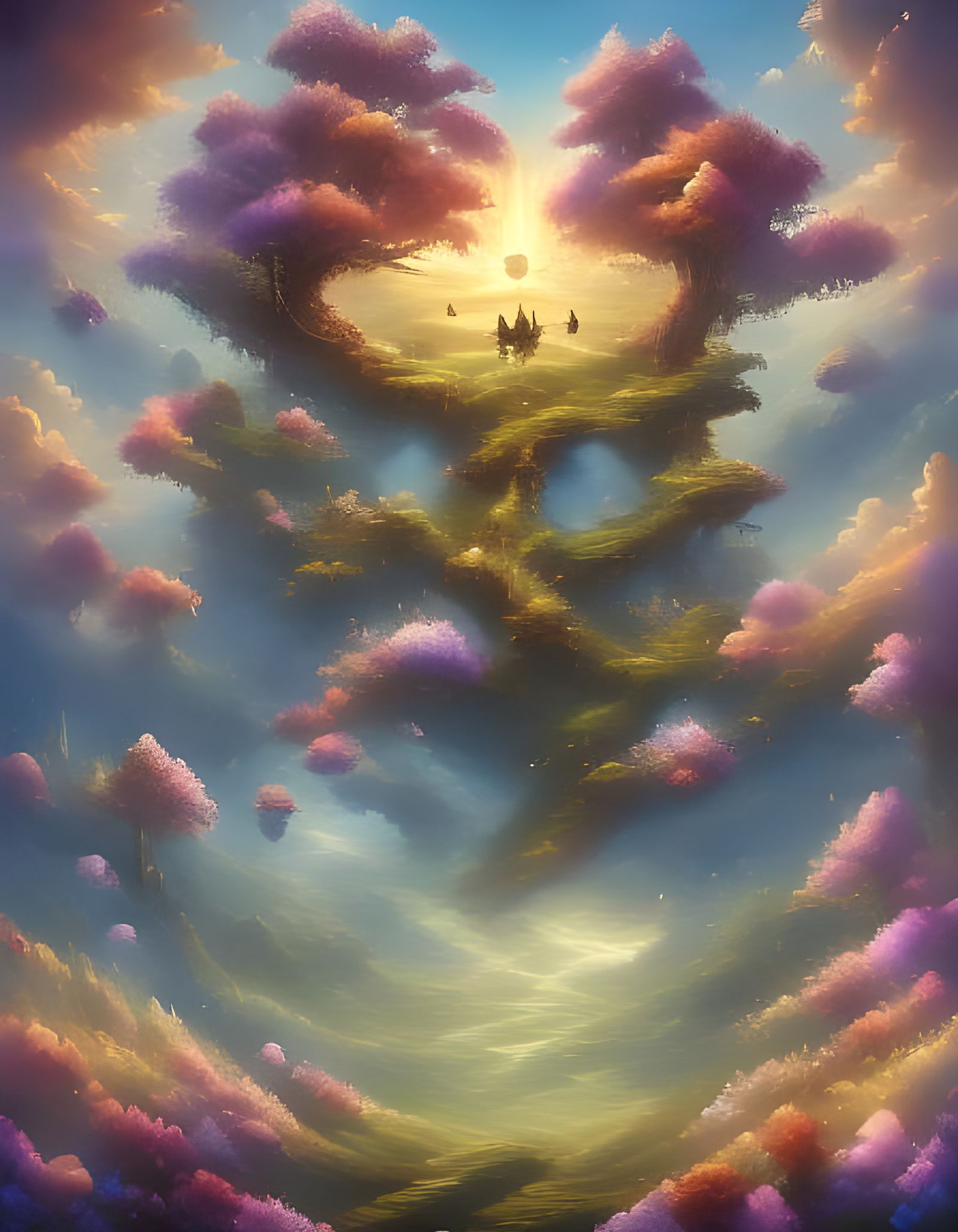 Magical Fantastical Digital Artwork with Cosmic Elements