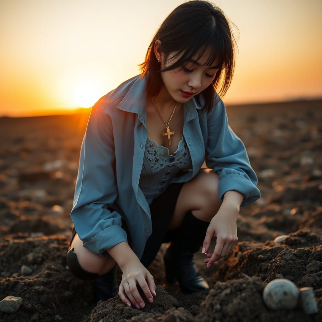 Korean Author Unearths Artifacts in Golden Light