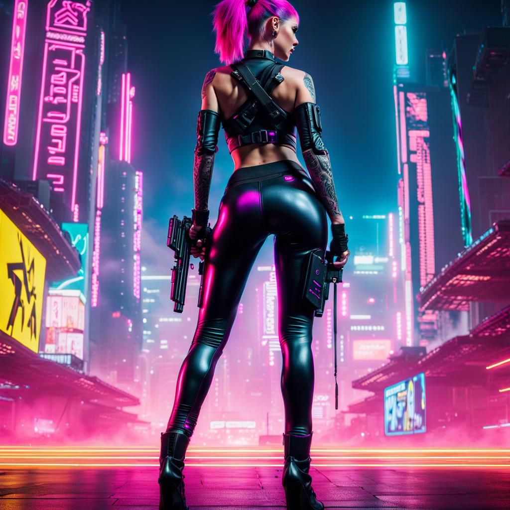 Unleashing Cyberpunk Fury: McShanks Takes on the 7 Street Gang in the Heart of the City
