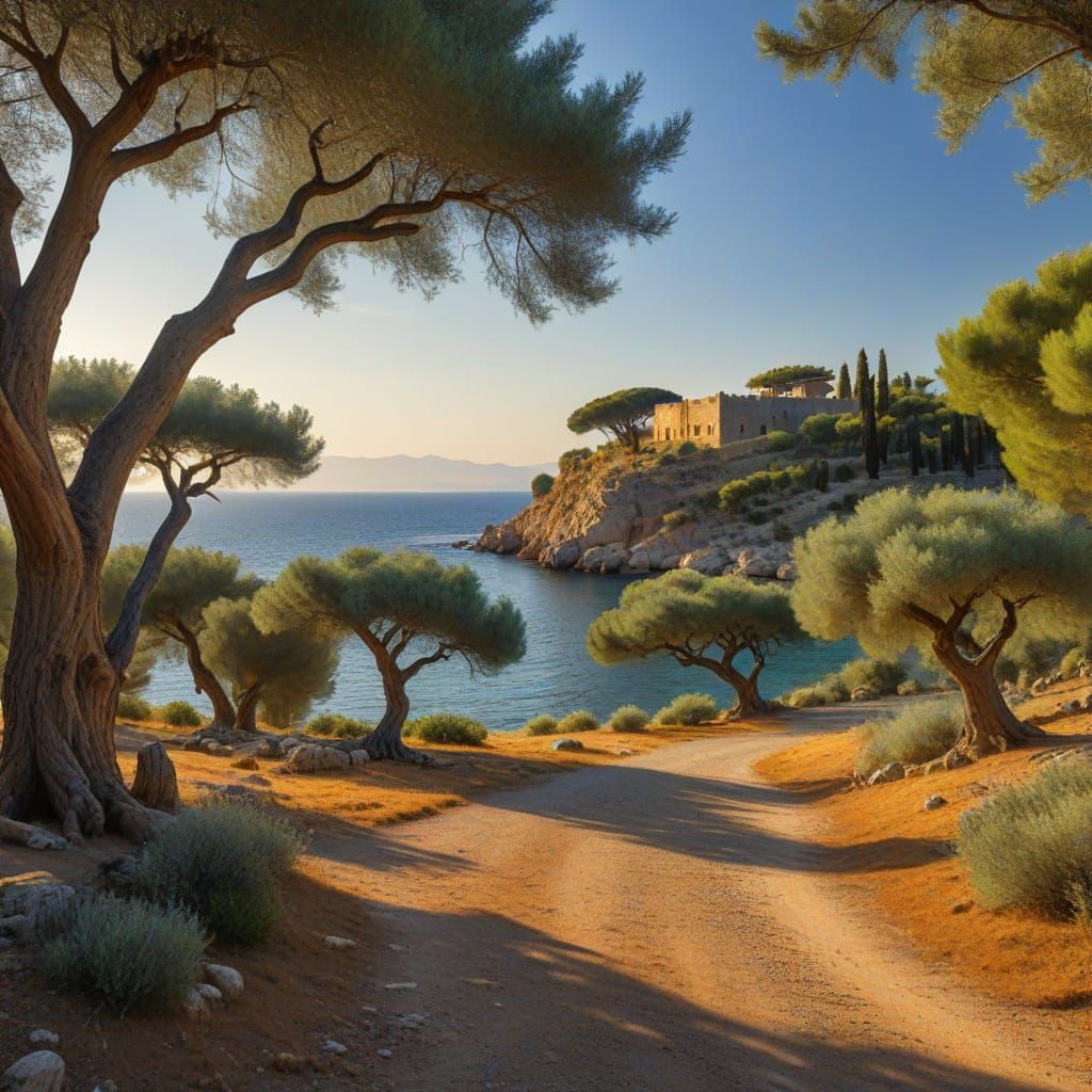 Crete Island Kronos Palace Evening Sea View