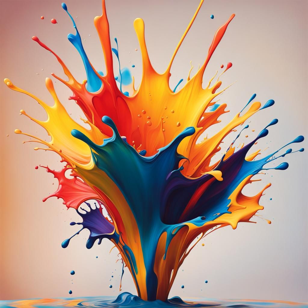 Abstract Art with Warm Light and Funny Colors