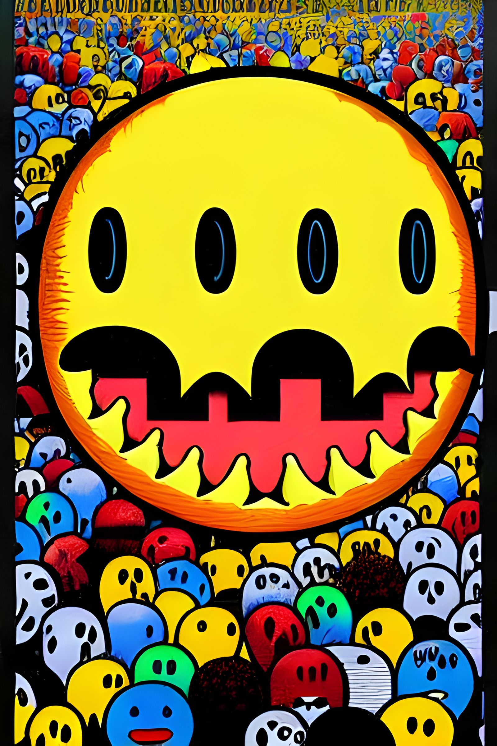 Pac-Man Art Inspired by Burton and Banksy