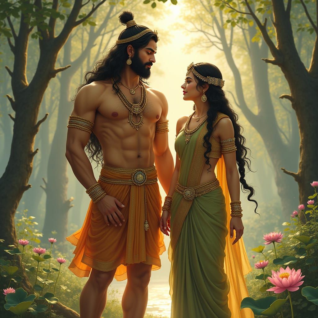 Lord Ram and Sita Mata in Ethereal Harmony