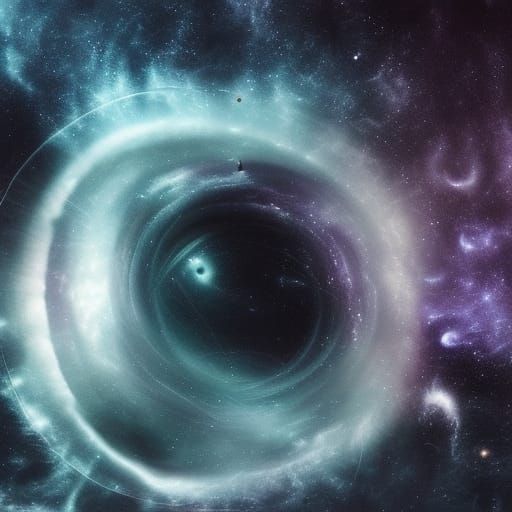 Monochrome Galaxy in Retro Sci-Fi Linocut Style