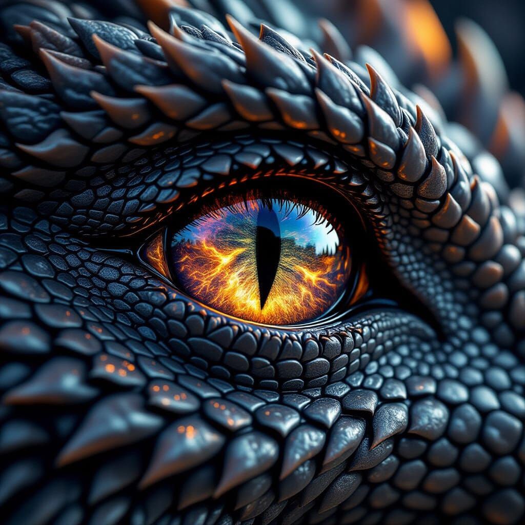 Dragon's Eye Reflecting Galaxy in Photorealistic Detail