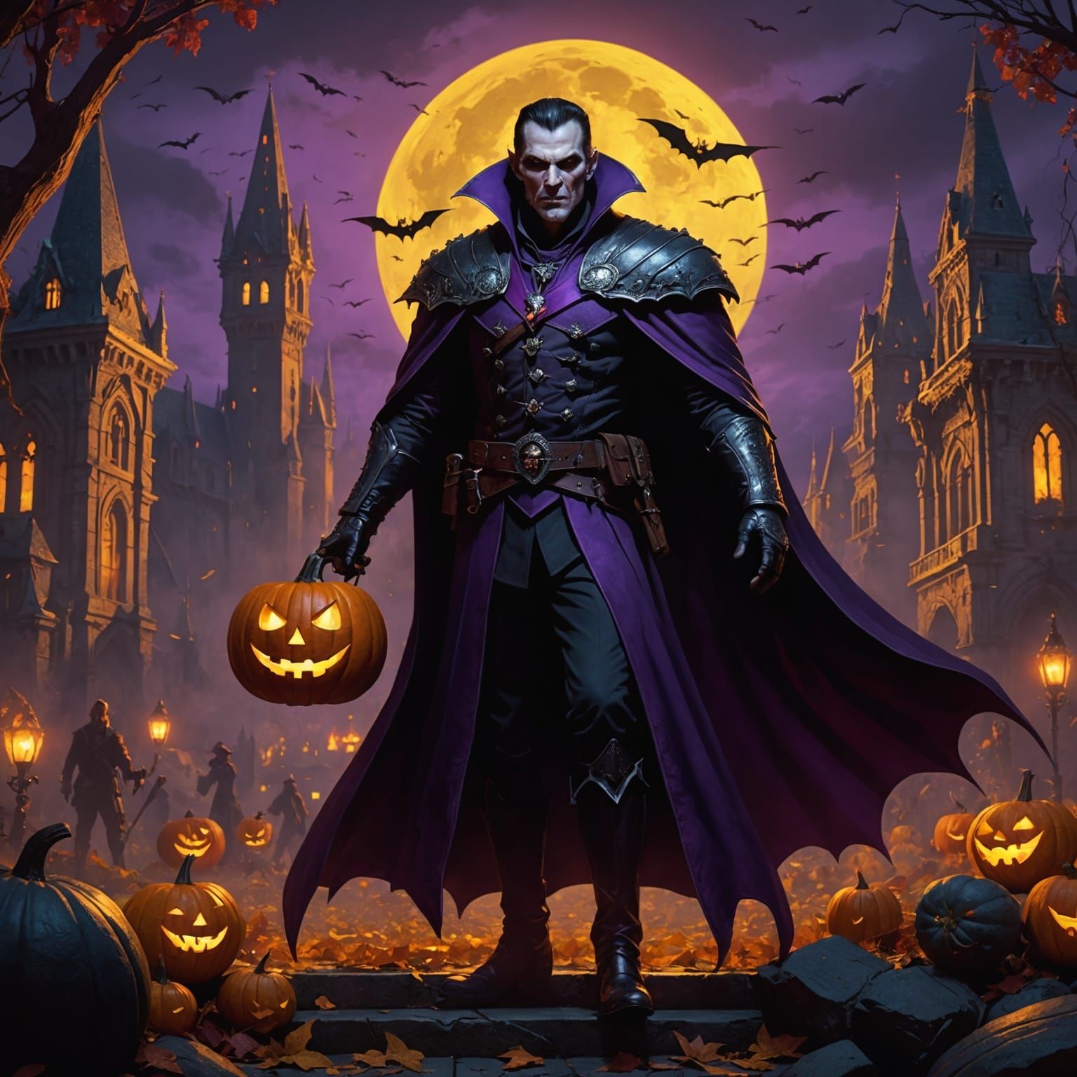 Dracula's Halloween Army: Dark Fantasy Concept Art