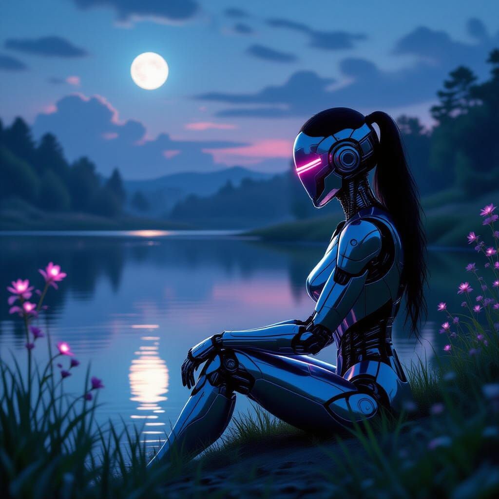 Cyborg Contemplation by Alien Lake