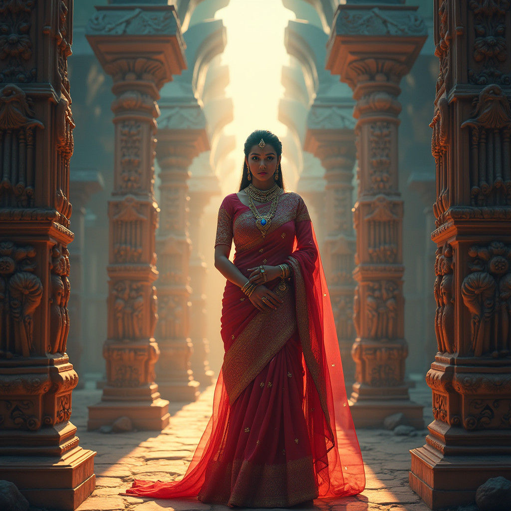 Nayanthara vs Dhanush: Indian Fantasy Digital Art